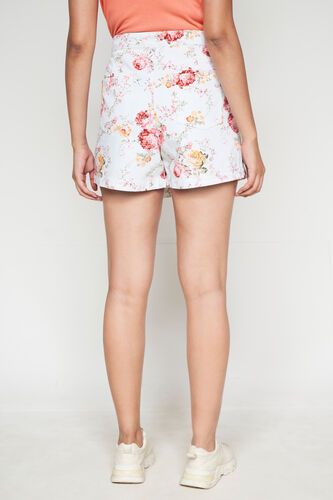 Beige Floral Asymmetric Skirt, Beige, image 3